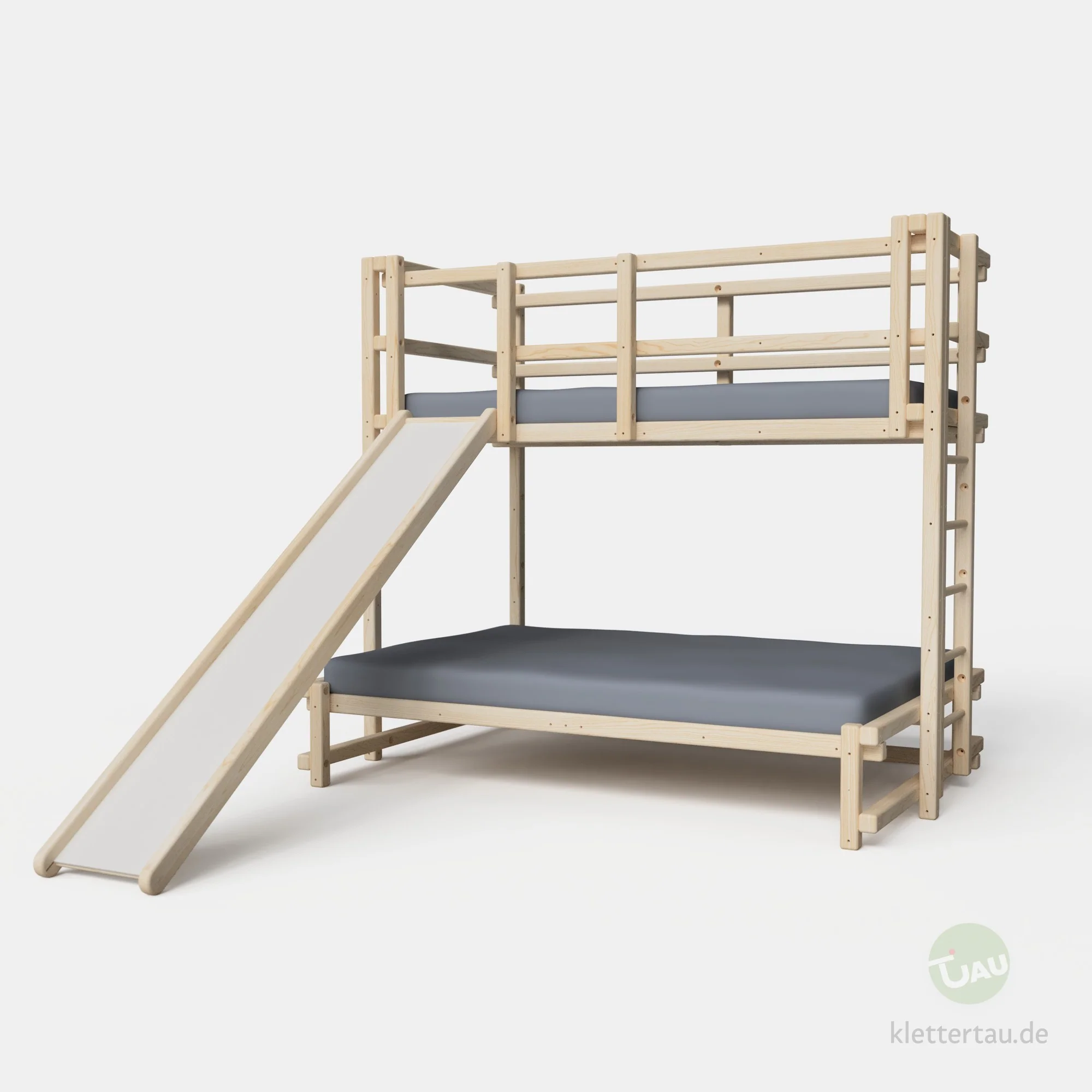 Hochbett über Doppelbett mit Rutsche - Image 8