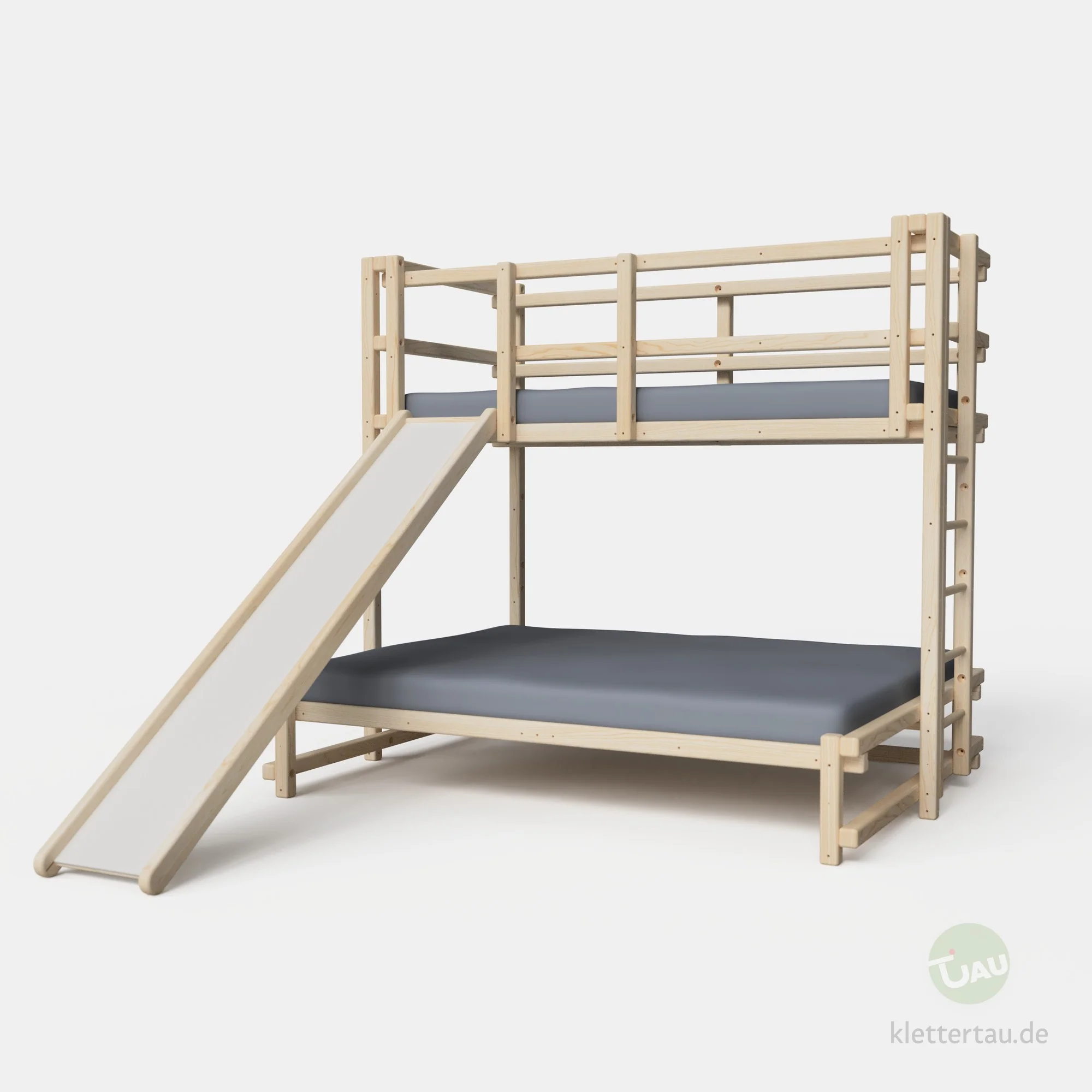 Hochbett über Doppelbett mit Rutsche - Image 9