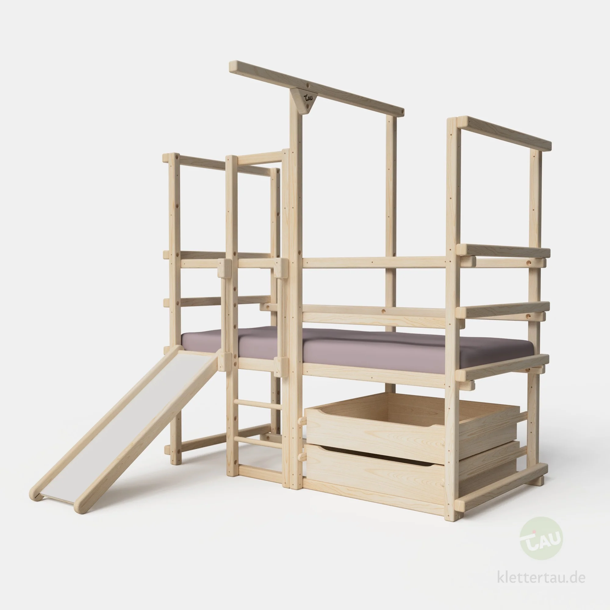 Kleinkindbett mit Rutsche und Schubladen - Image 3
