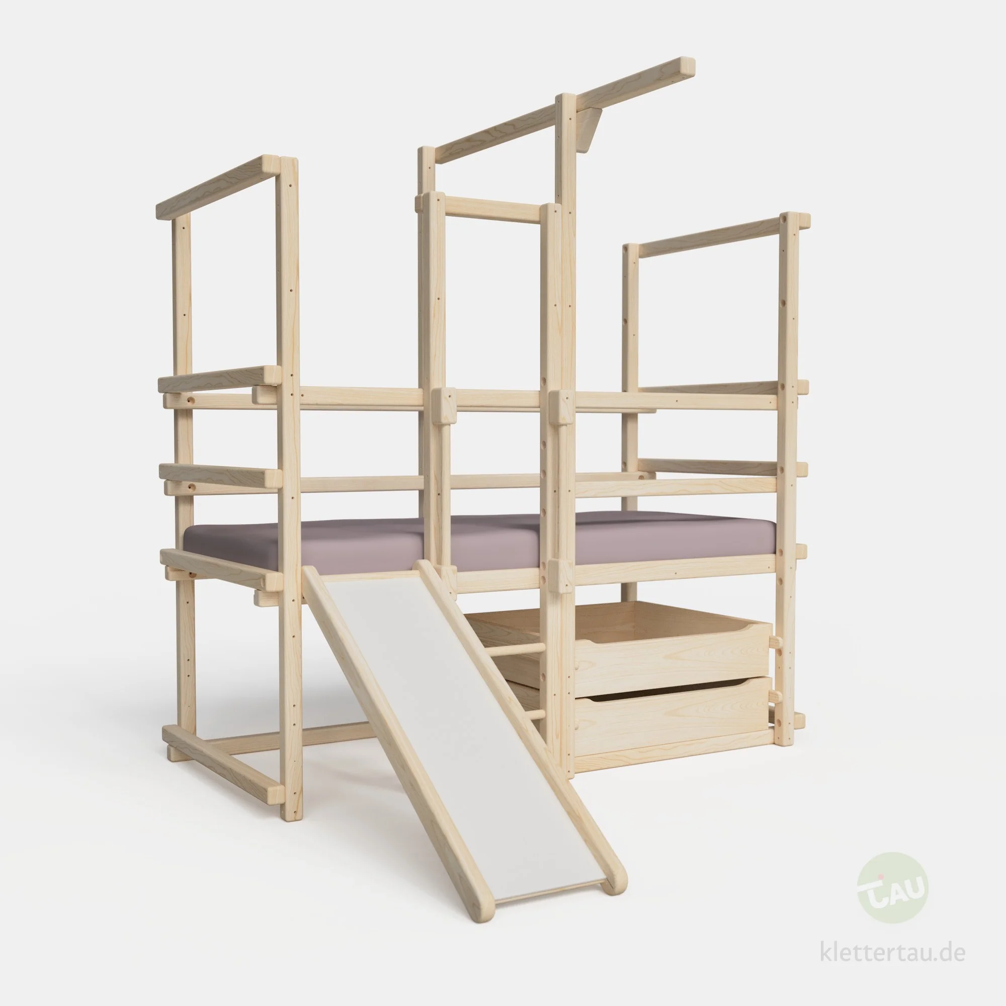Kleinkindbett mit Rutsche und Schubladen - Image 4